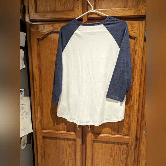 Ellen DeGeneres 3/4 sleeve top. Stripes on front. Pride colours. - Picture 2 of 6